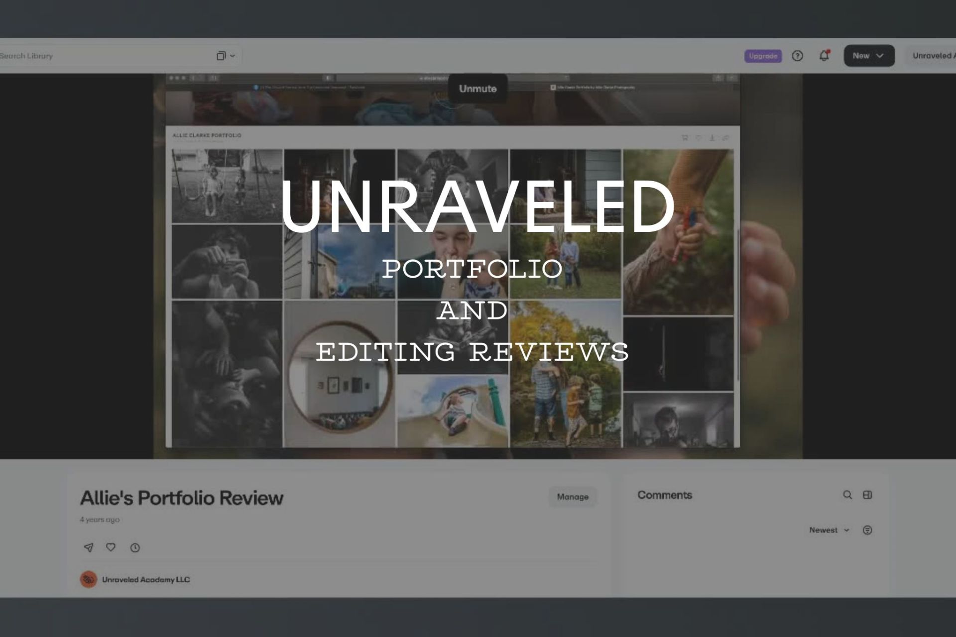 Portfolio & Editing Review